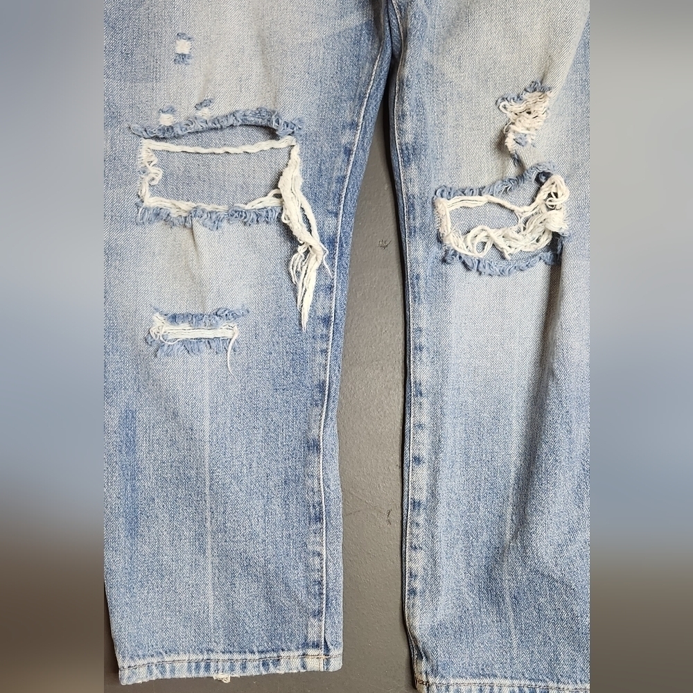 Frame Le Original Jeans Straight Leg High Rise Distressed Size 30 - Picture 2 of 9